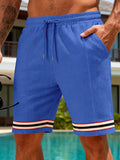 Men's Full Size Textured Knit Drawstring Shorts Plus Size