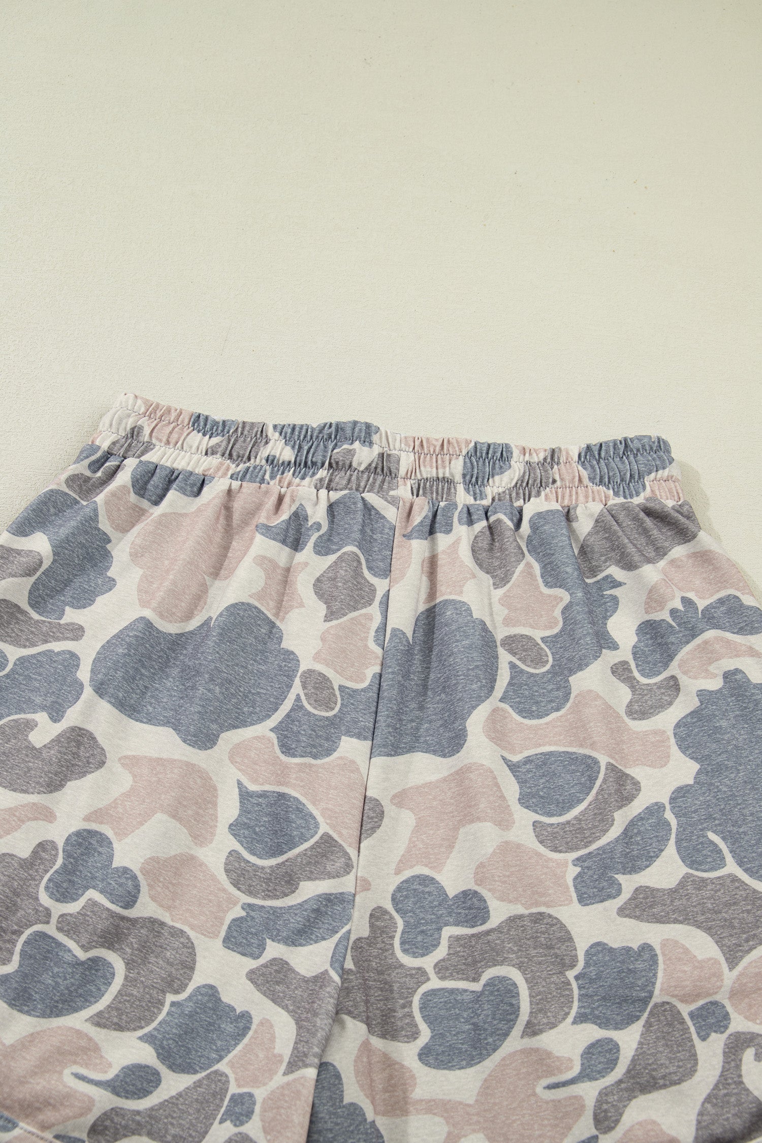 Multicolour Camouflage Loose Tee Drawstring Shorts 2pcs Outfit