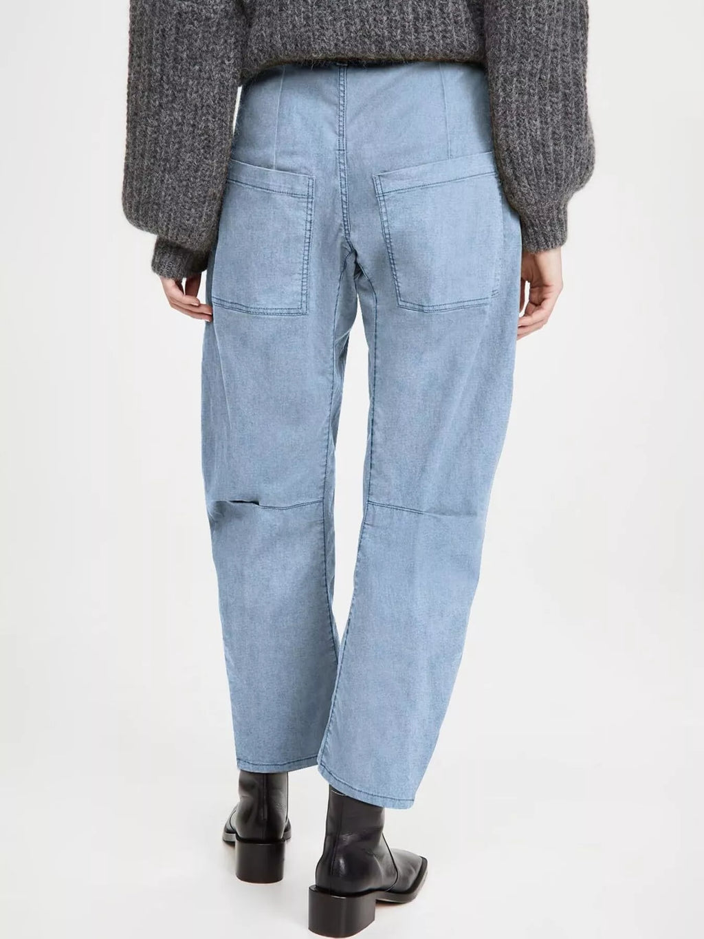 Wide-Leg Jeans with Patch Pockets