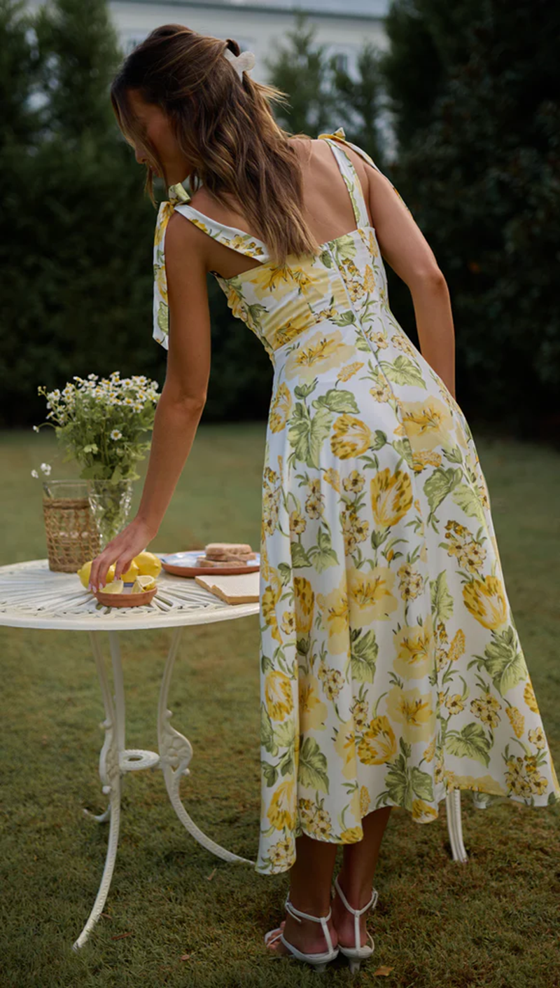 Women Summer New Bohemian Vacation Print Strap Dress