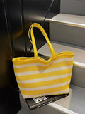Striped Mesh Shoulder Bag