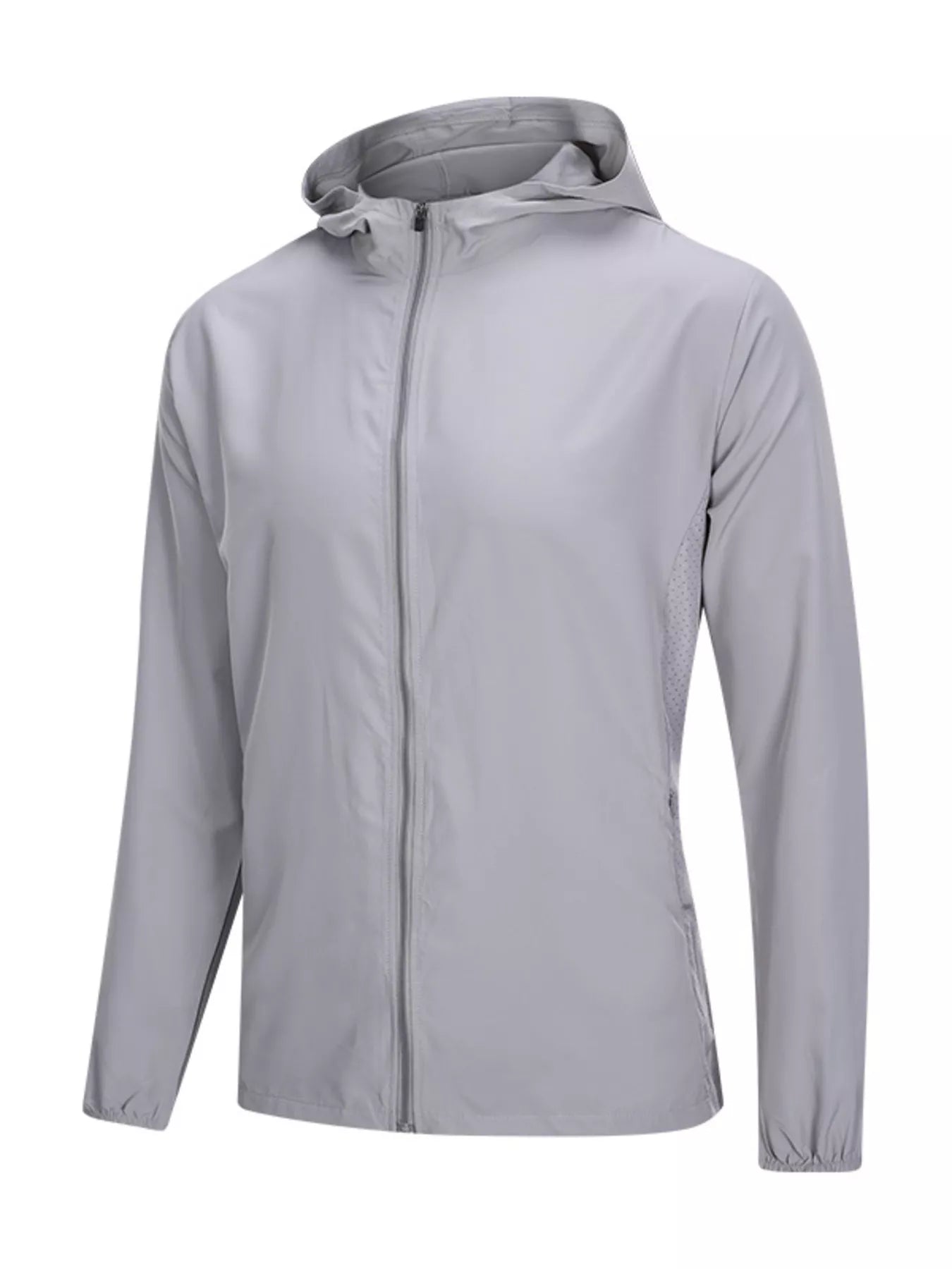 Men's Plus Size Zip Up Long Sleeve Hooded Jacket