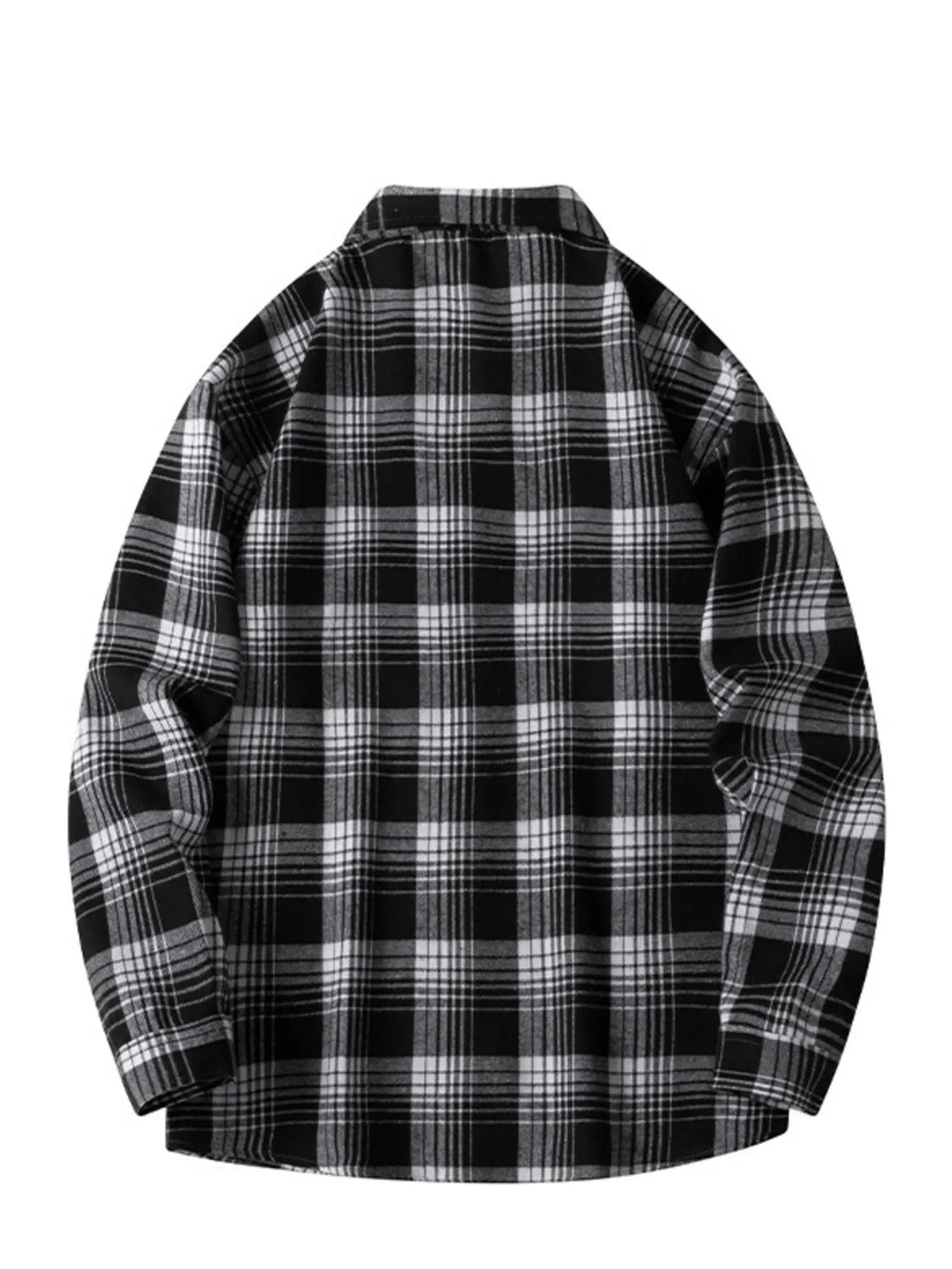 Men's Plus Size Plaid Long Sleeve Shirt