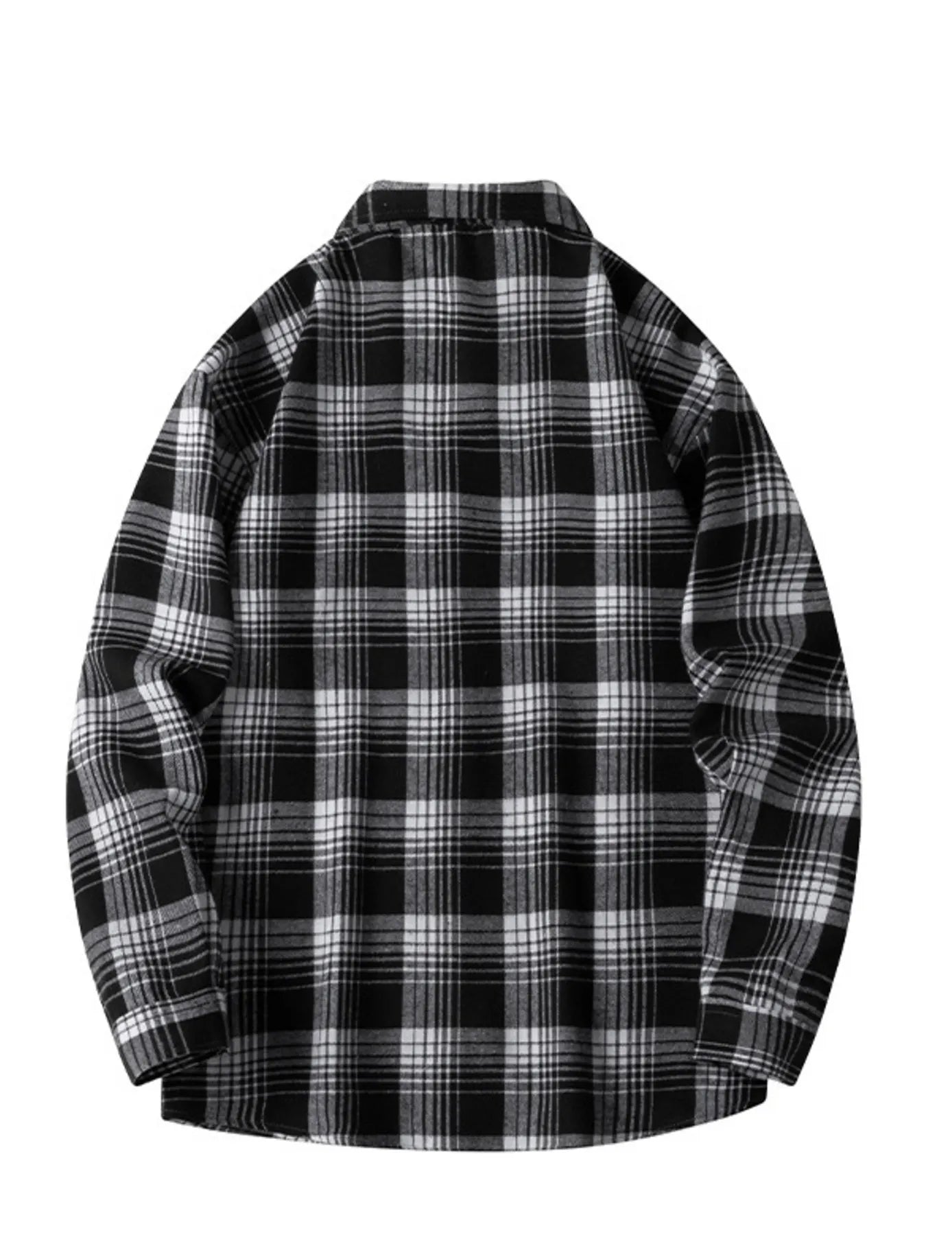Men's Plus Size Plaid Long Sleeve Shirt