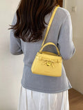 Bow PU Leather Crossbody Bag