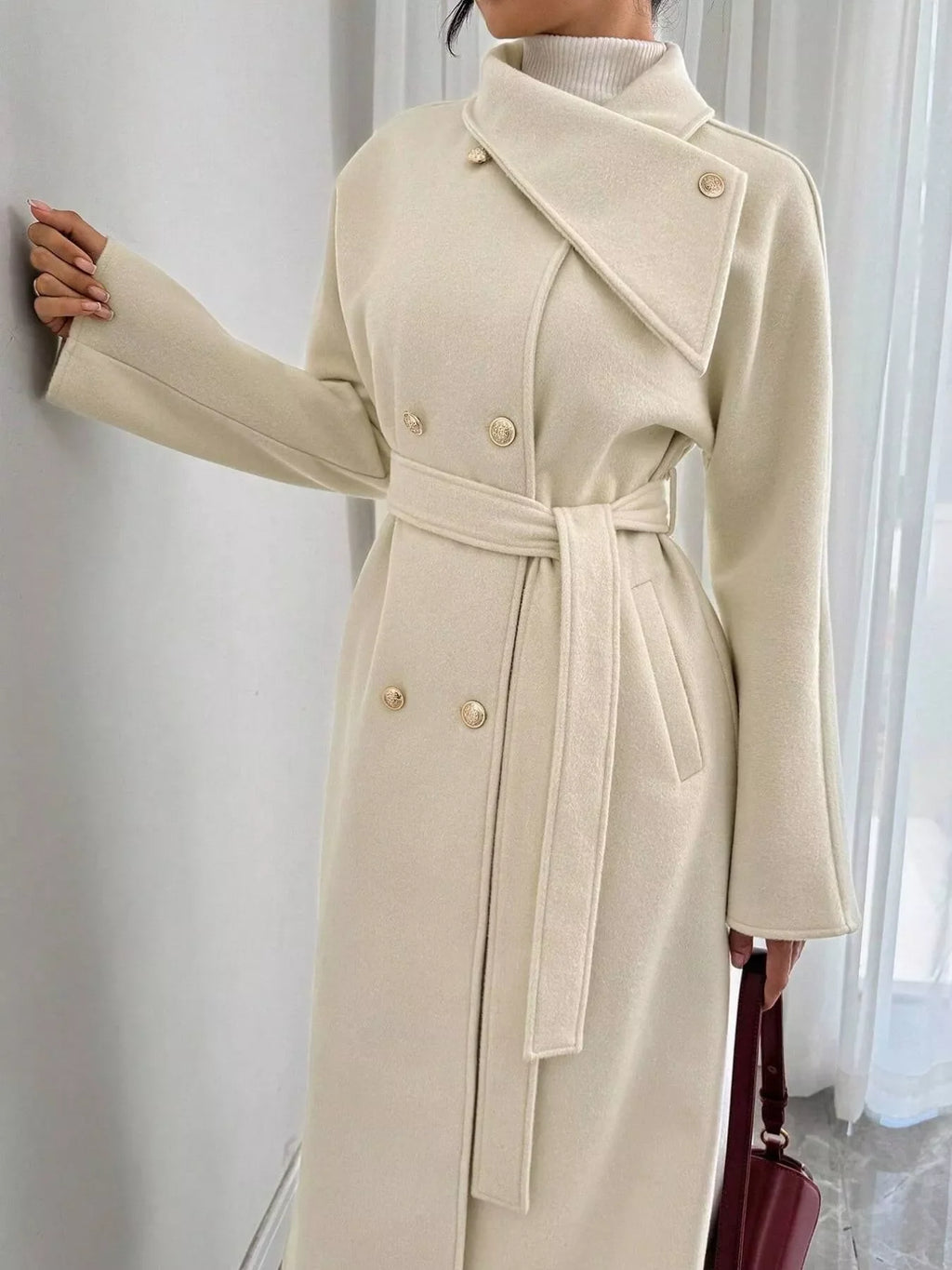 Double-Breasted Longline Coat
