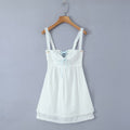 Back Cross Rope Tied Dress Women French Minority Chest Bow Bandeau Sling Dress