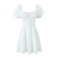 Spring Women Clothing Back Strap Waist Shaping Dress Short