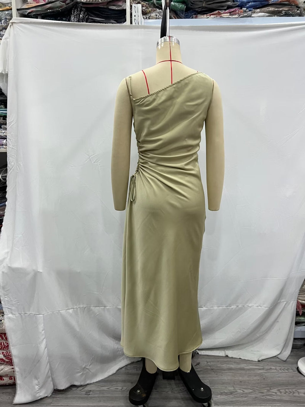 Winter Women Clothing Slim Hollow Out Cutout Swing Collar Slit Dress