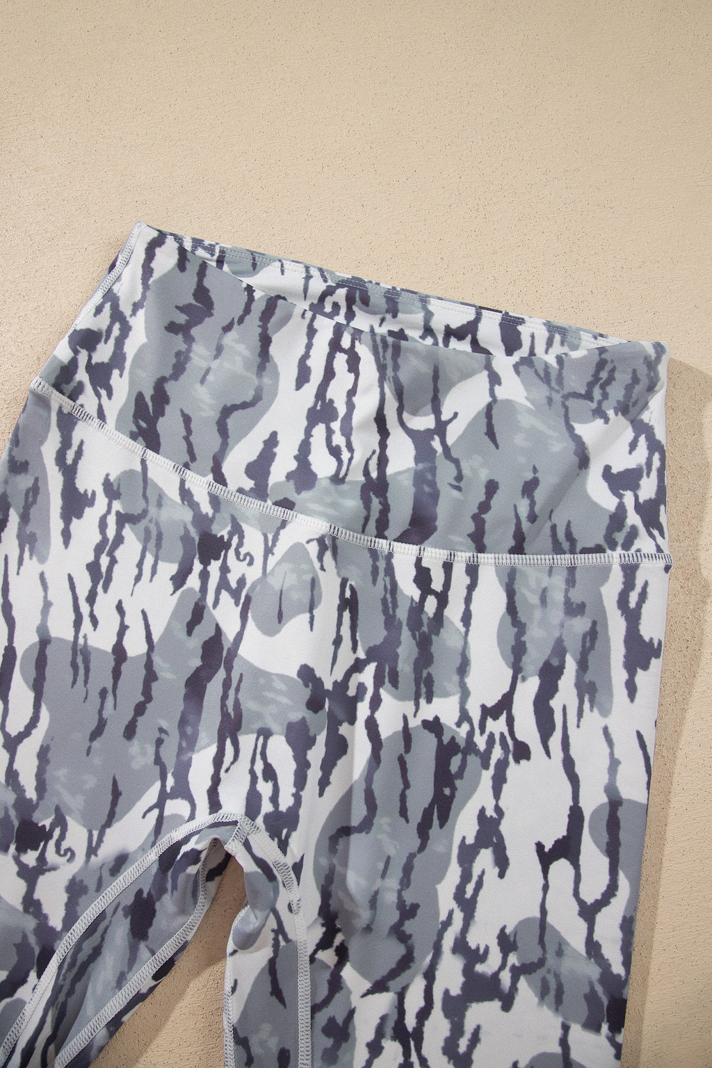 Multicolour Camouflage Pattern High Waist Leggings