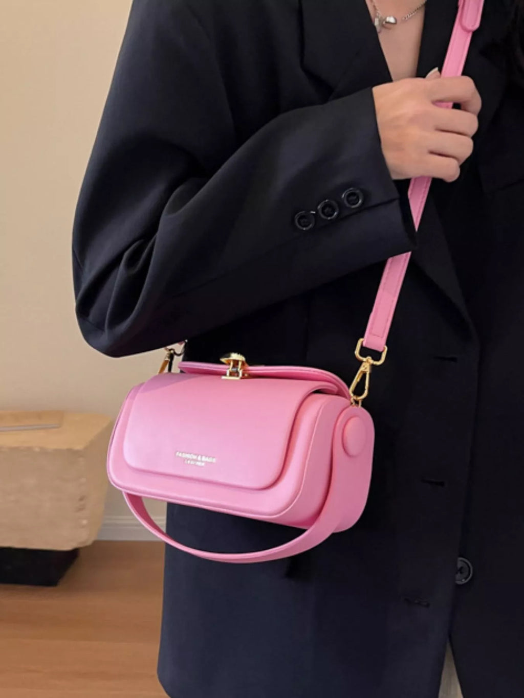PU Leather Flap Crossbody Bag