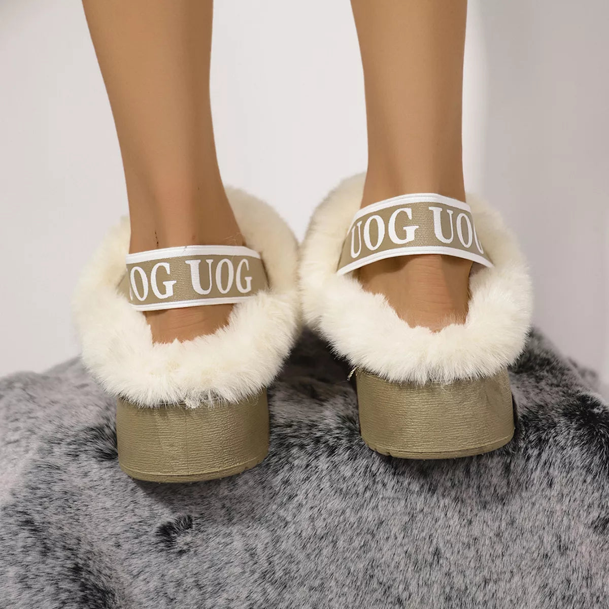 Round Toe Platform Ankle Boots
