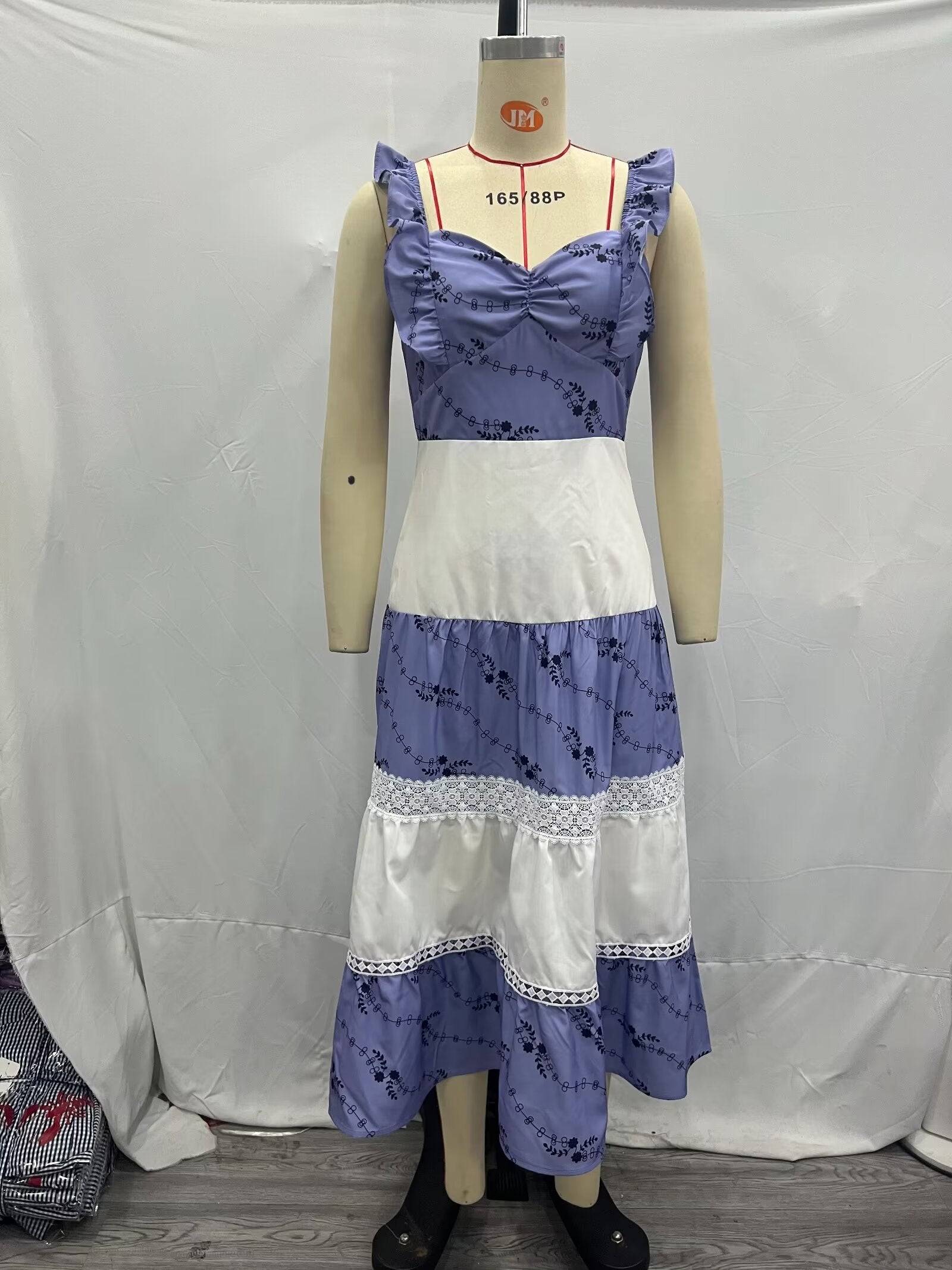 Summer Tank Tops Tube Top Dress Vintage National Embroidery Vacation Dress