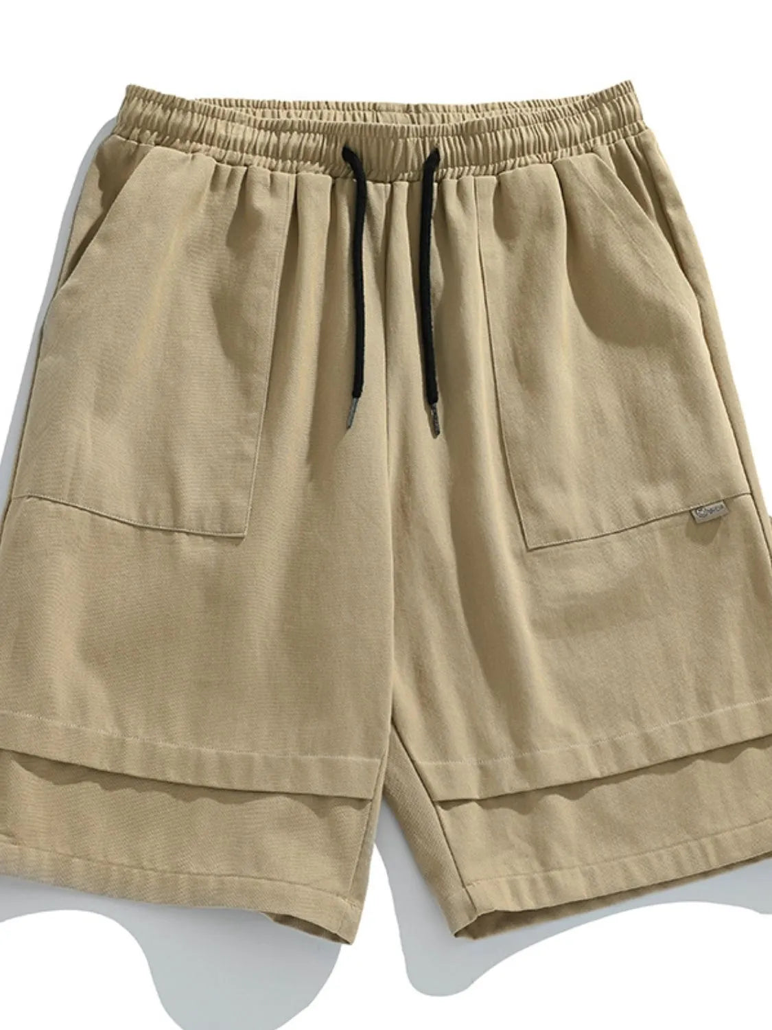 Men's Plus Size Drawstring Shorts with Pockets