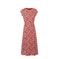 French Holiday Red Bottom Floral Round Neck Tight Waist Split Dress Summer Sexy Backless Midi Dress