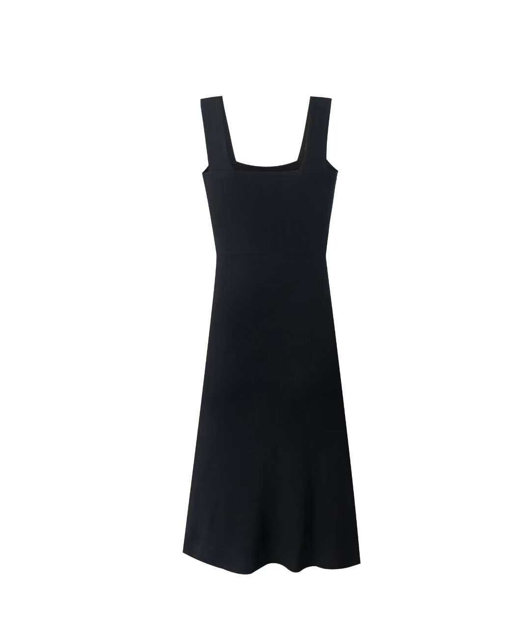 Spring Summer Square Collar Suspender Dress Women Side Slit Sexy Stretch Slim Fit Underwear Mid Length Dress