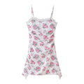 Spring Women Clothing Casual Lace Decorative Floral Suspender Dress