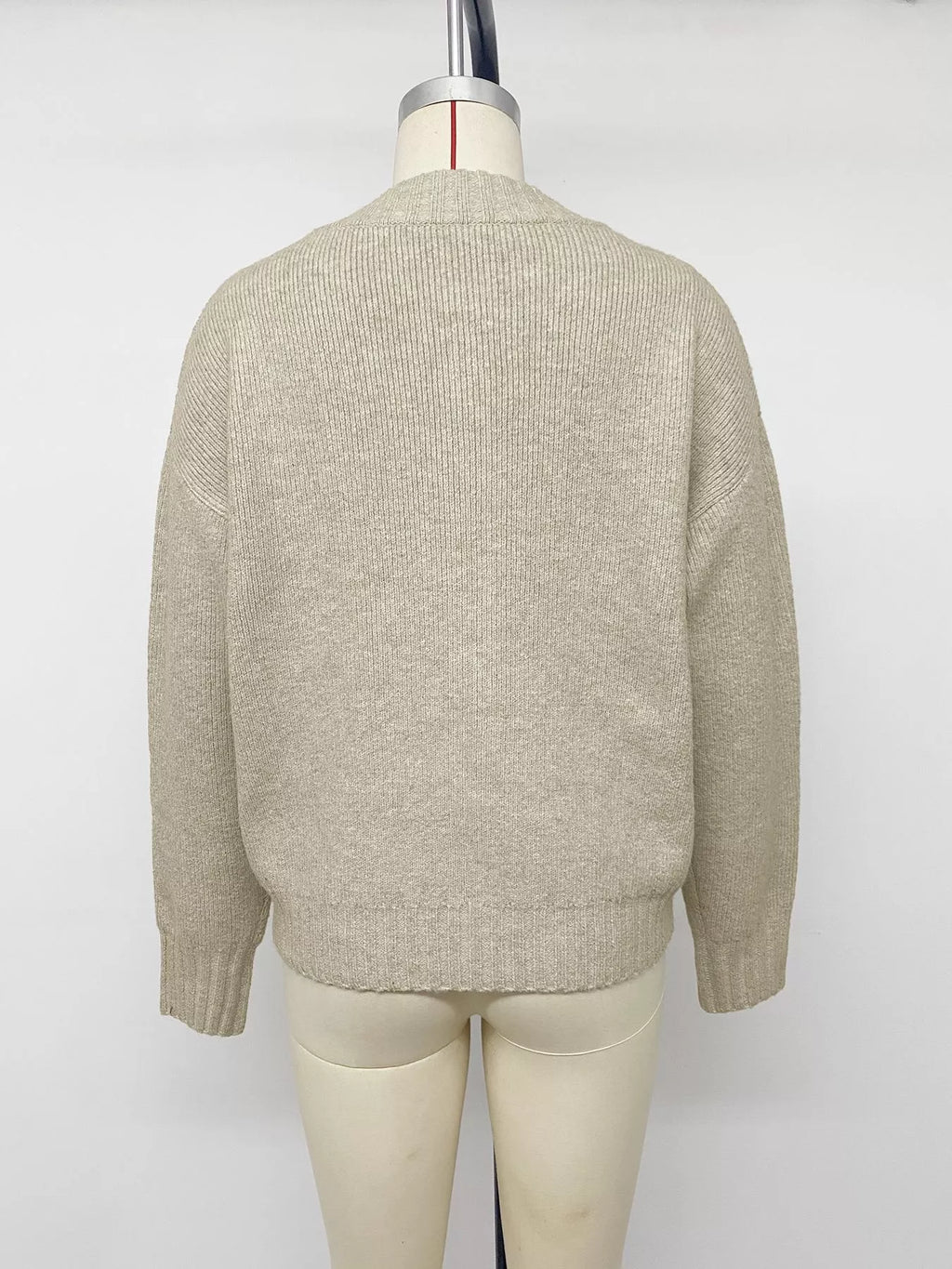 Zip-Up Dropped Shoulder Cardigan