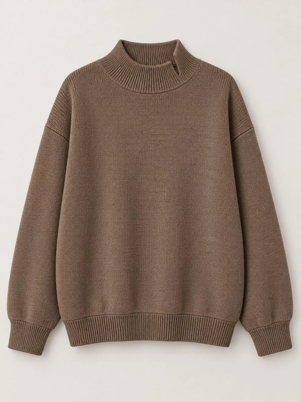 Oversized Mock Neck Long Sleeve Sweatshirt