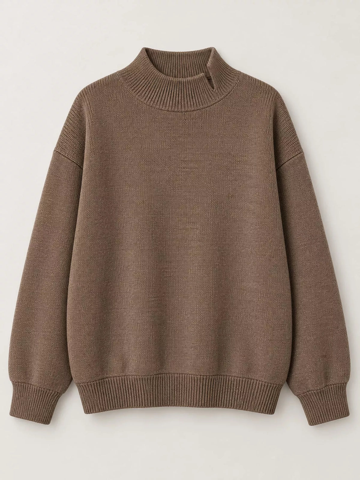 Oversized Mock Neck Long Sleeve Sweatshirt