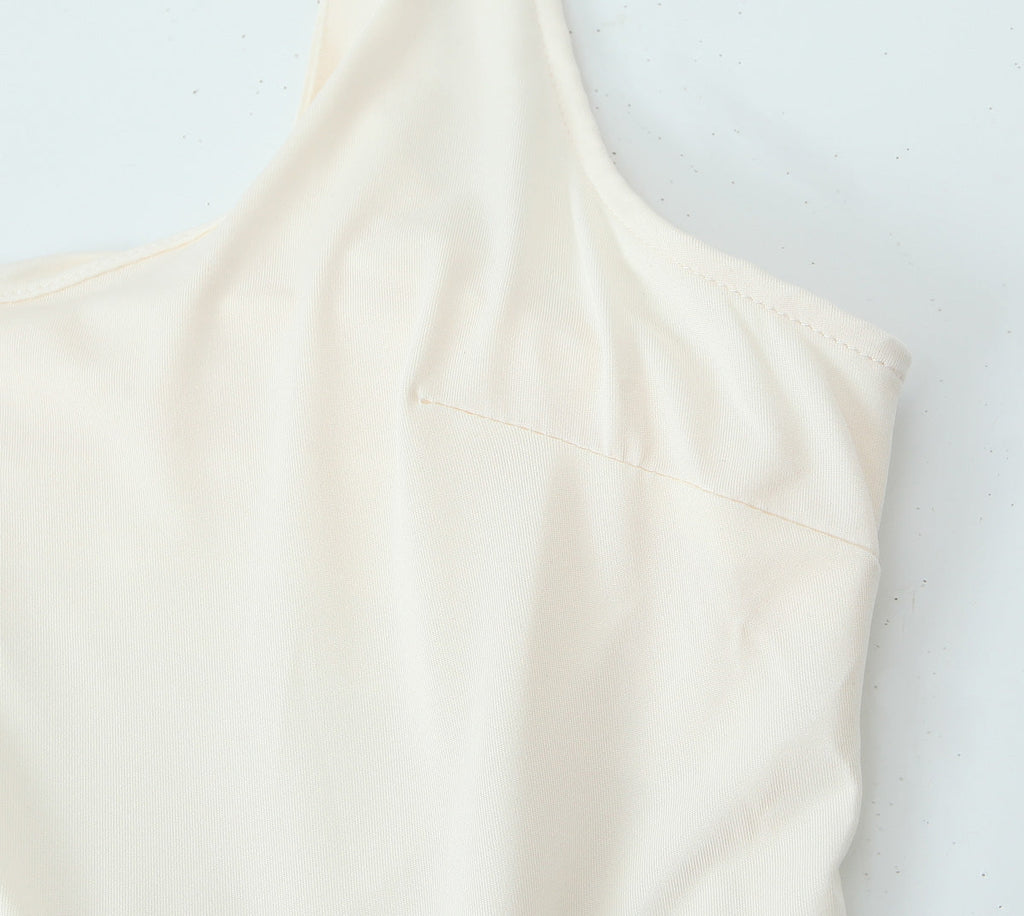 Women Clothing Women Elegant Solid Color Sling Dress