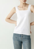 Summer Vest Women Cold Solid Color Cotton Base Ride T Shirt Women Sling