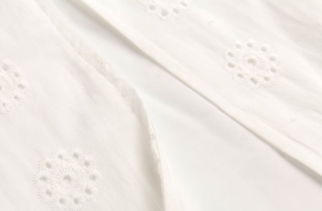 Summer High Grade Embroidered Dress Women Elegant Tied Waist Trimming Short Sleeved Long Dress