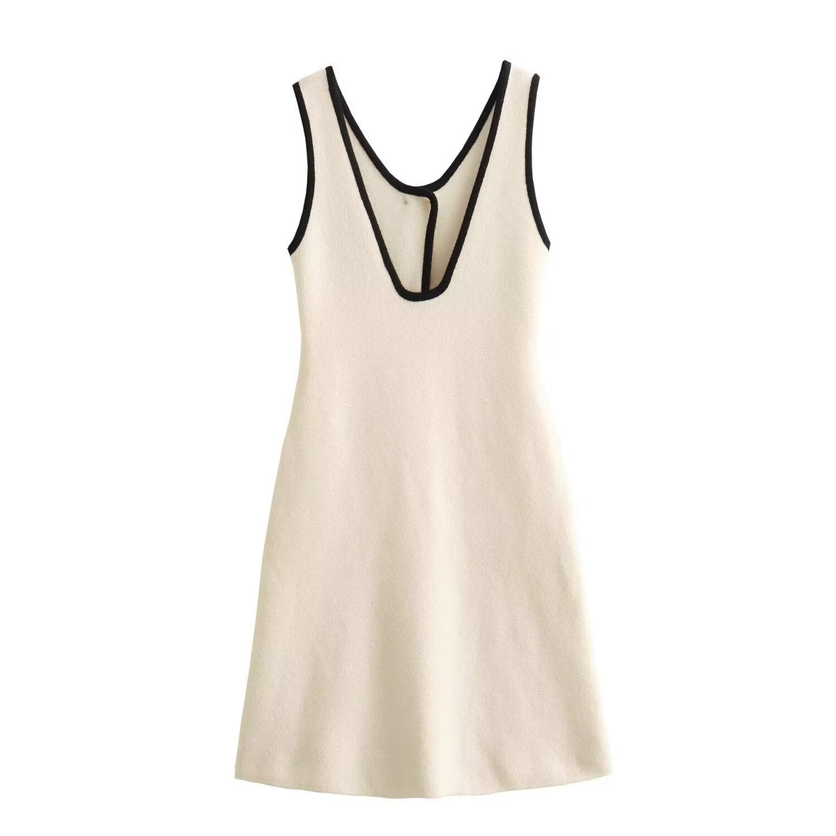 Fall Women Clothing Hemming Hepburn Thickened Knitting Vest Dress