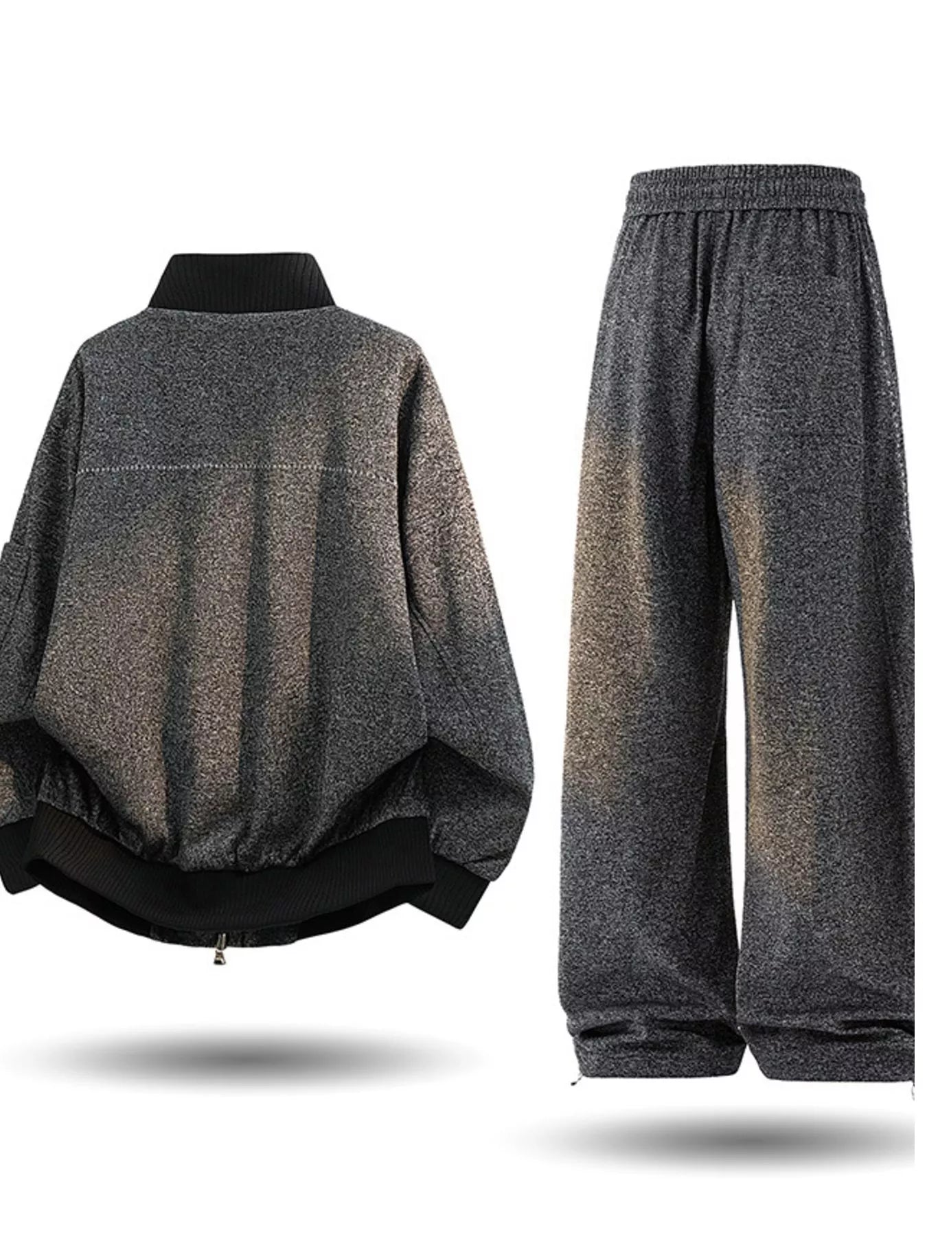 Men's Plus Size Thick Jacket and Pants Tracksuit Set