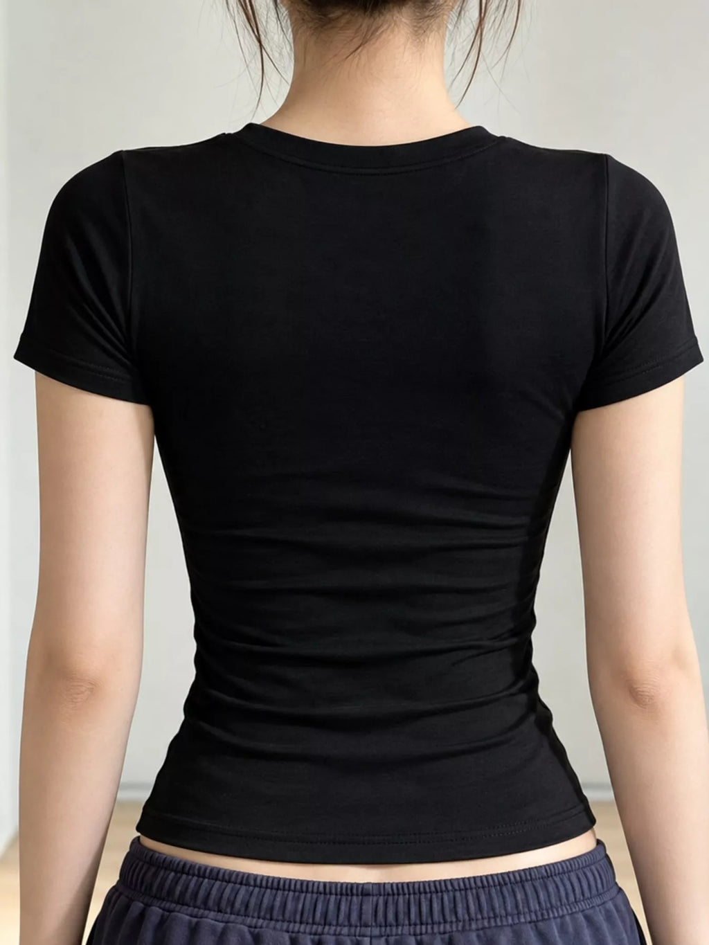 Slim-Fit Crew Neck Basic T-Shirt