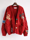 V-Neck Button Down Knit Cardigan