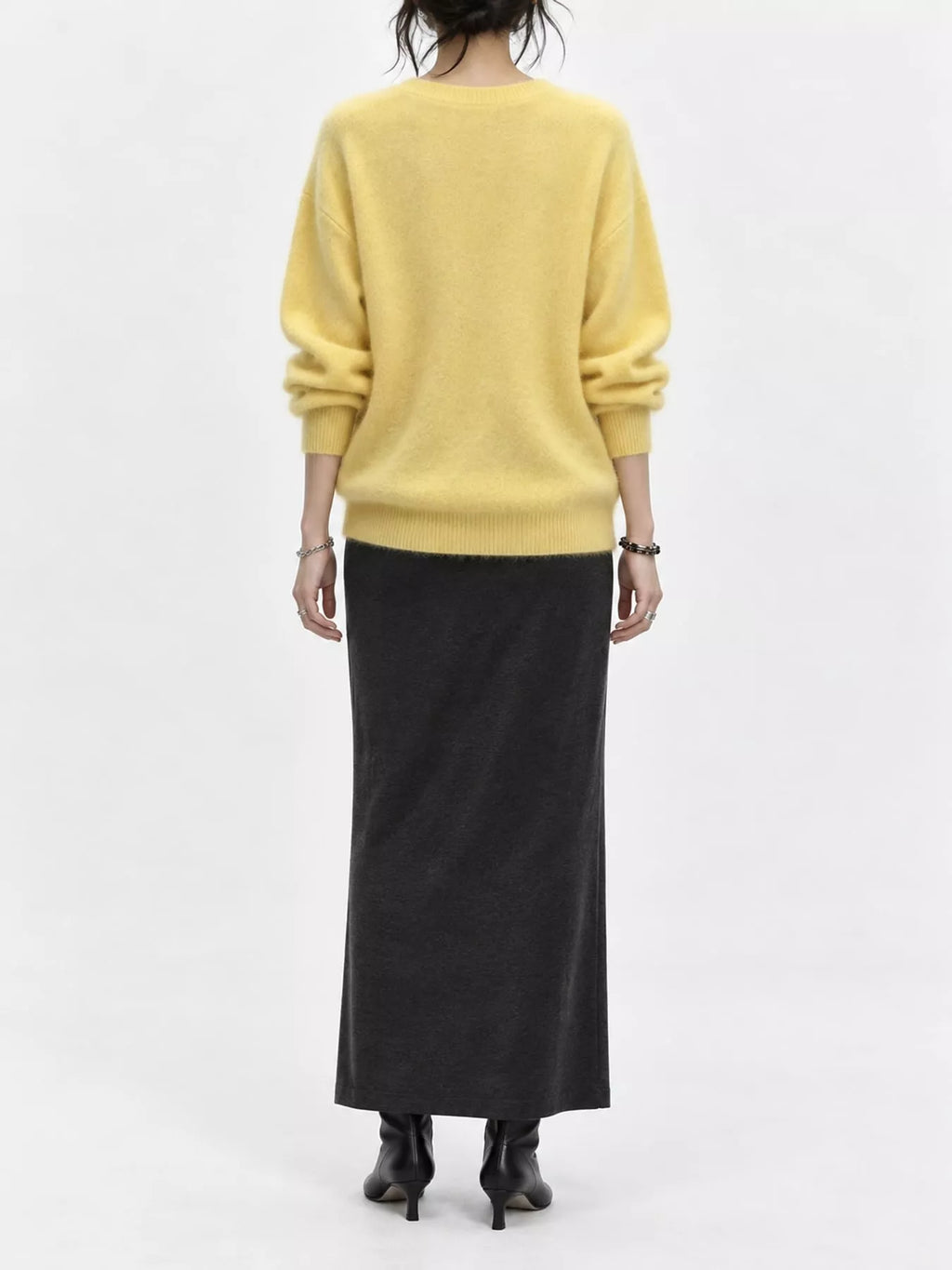 V-Neck Dropped Shoulder Sweater