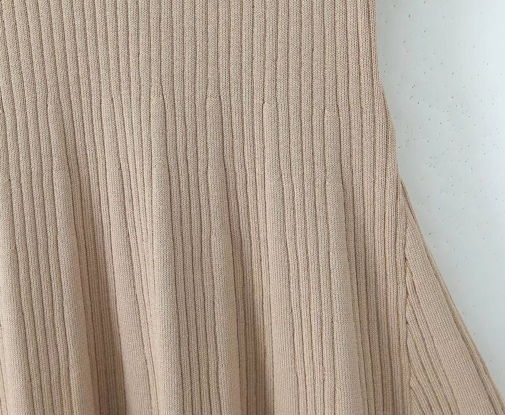 Spring Women Clothes Polo Collar Design Slim Fit Slimming Waist Trimming Knitted Short Sleeve Deep V Plunge neck Dress