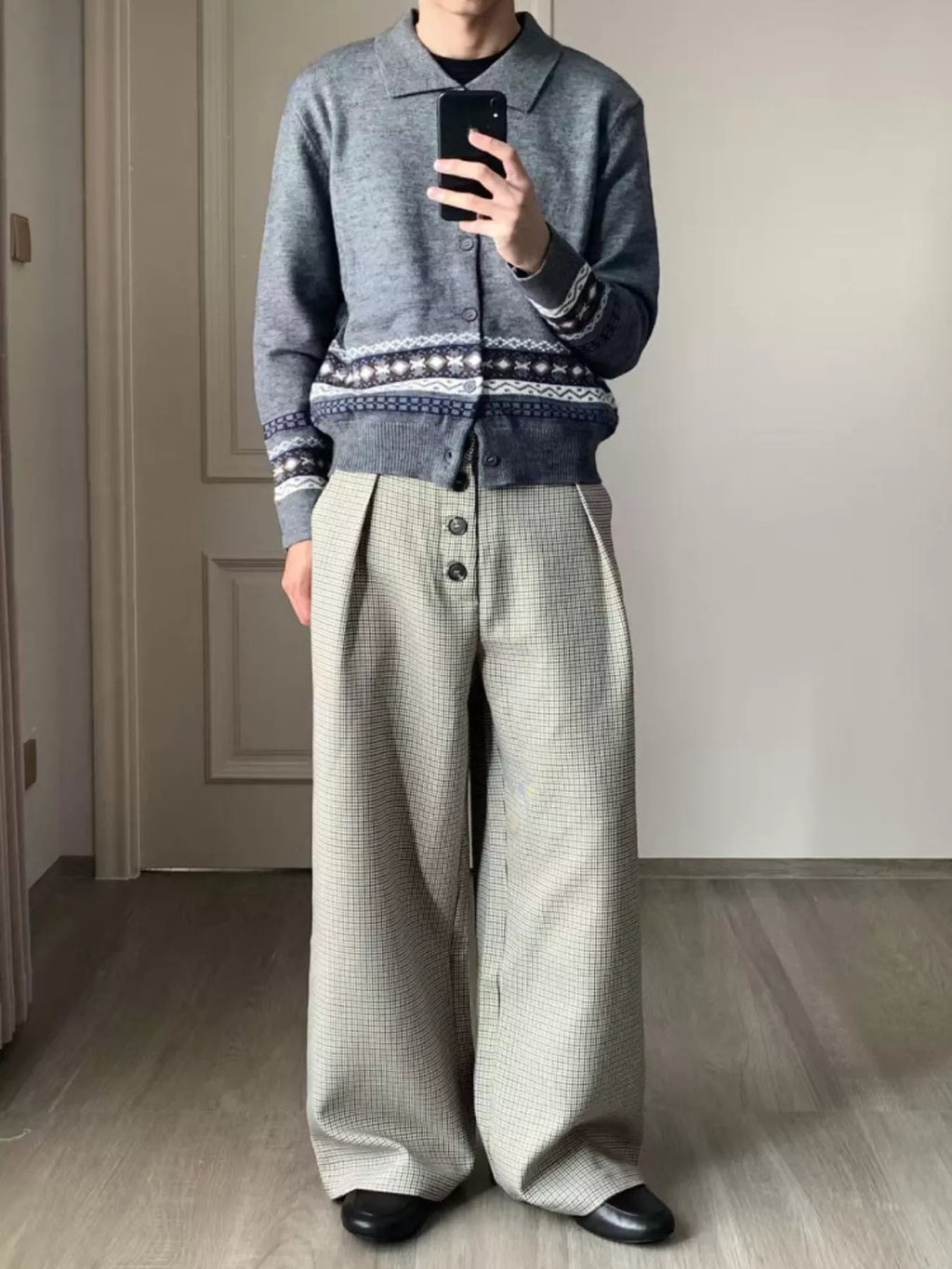 Men's Plus Size Wide Leg Pants