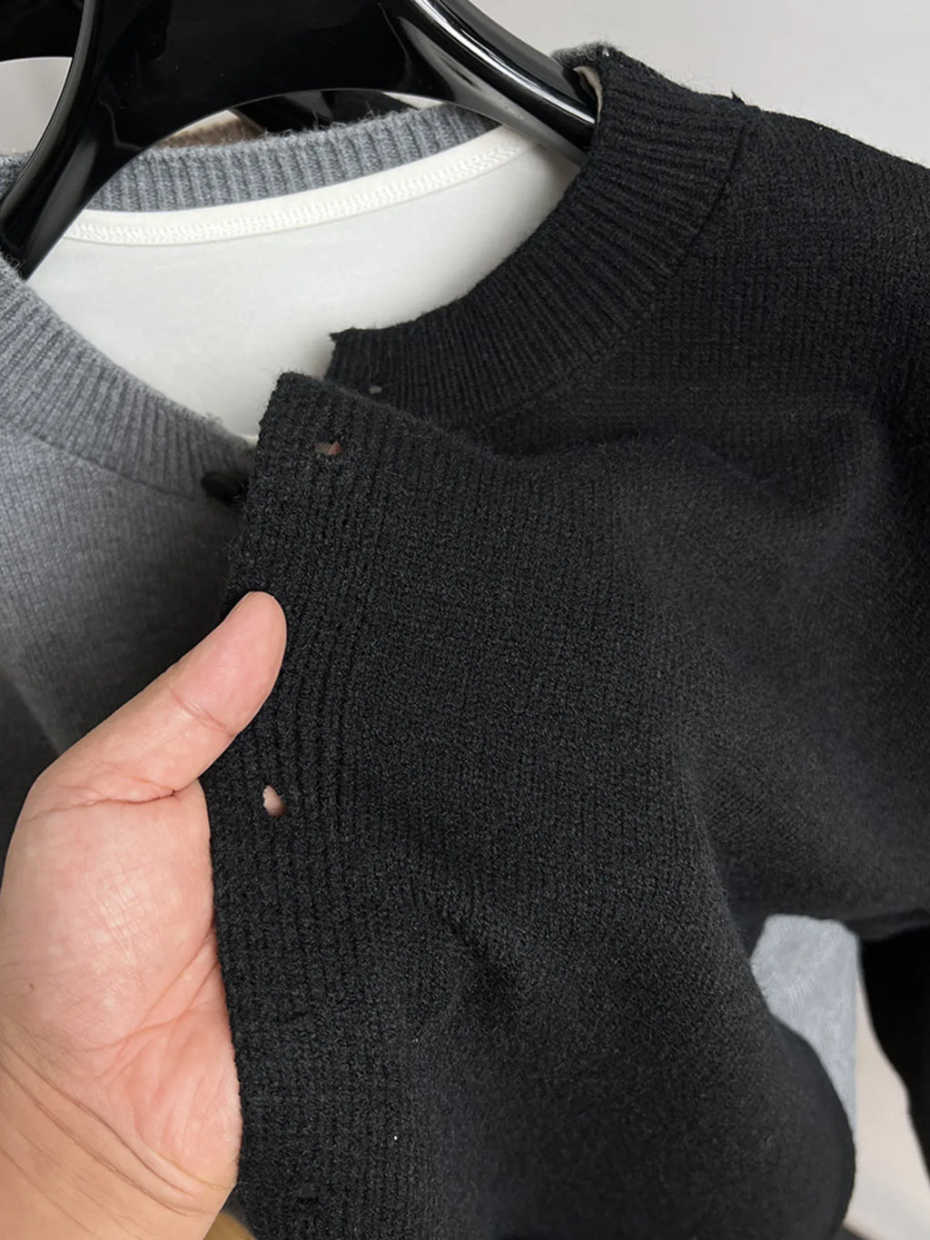 Men's Plus Size Button-Front Ribbed Knit Cardigan