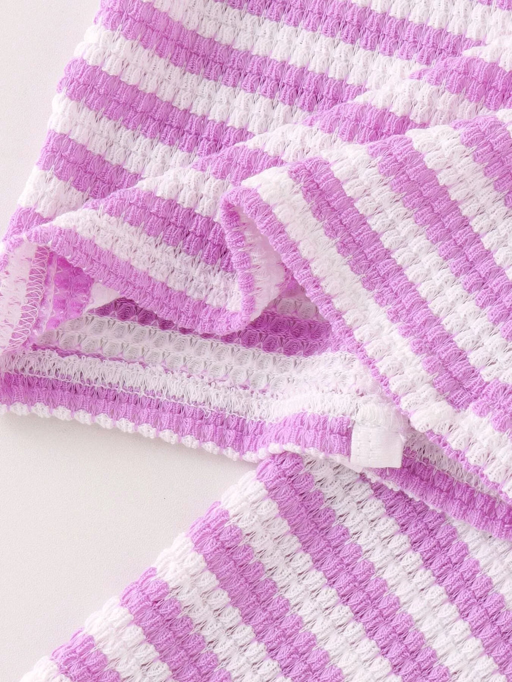 Children's Striped Knit Vest and Shorts Set