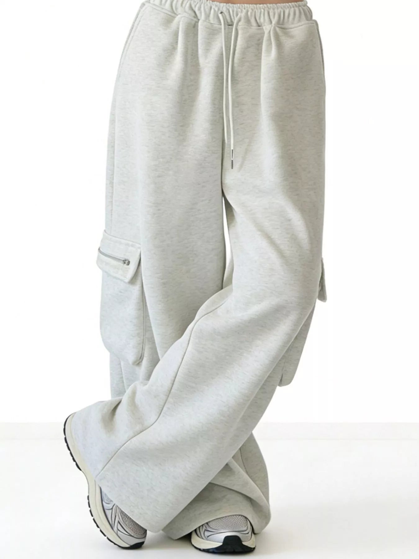 Men's Wide Leg Cargo Sweatpants