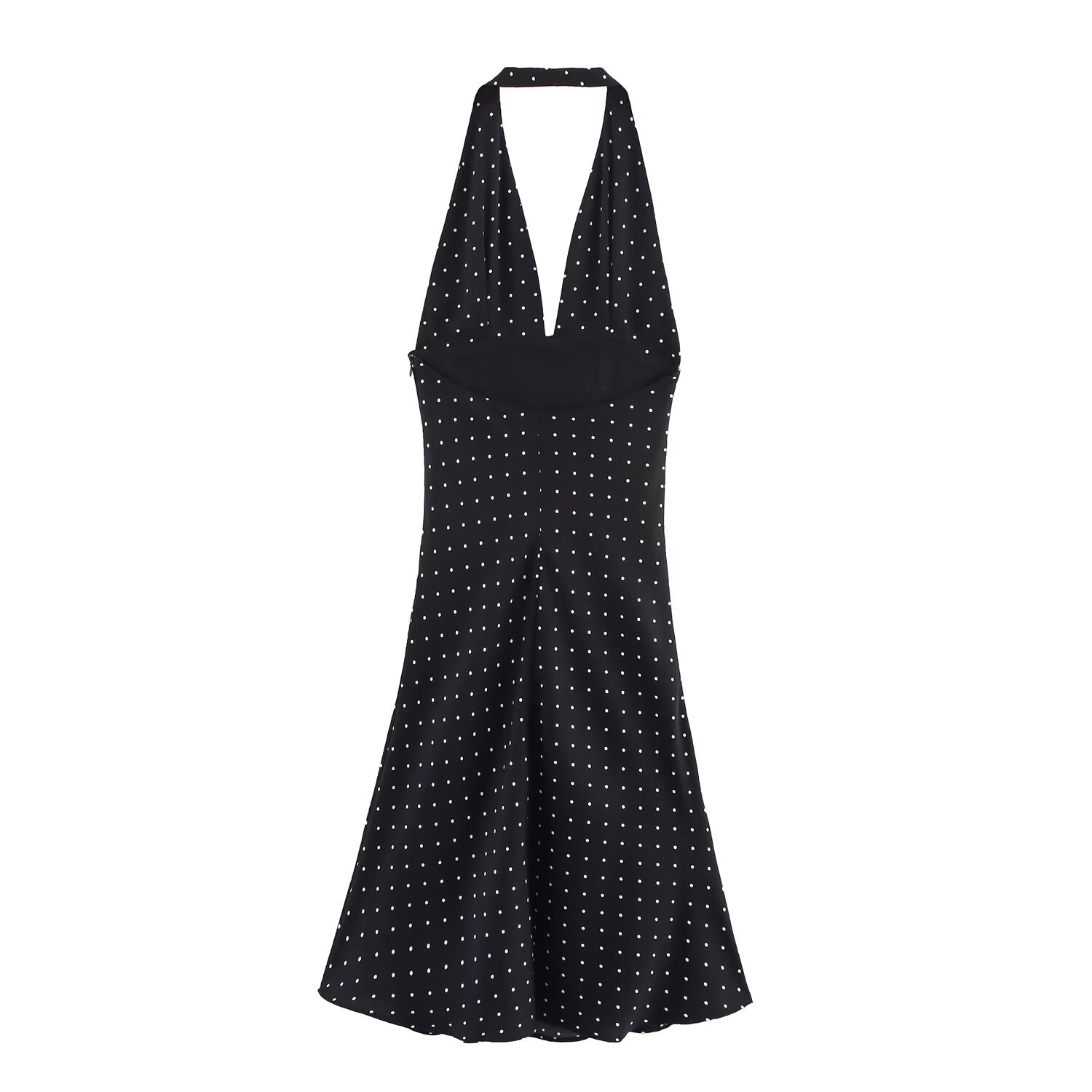 Women Clothing Summer Elegant Deep V Plunge neck High Waist A line Dress