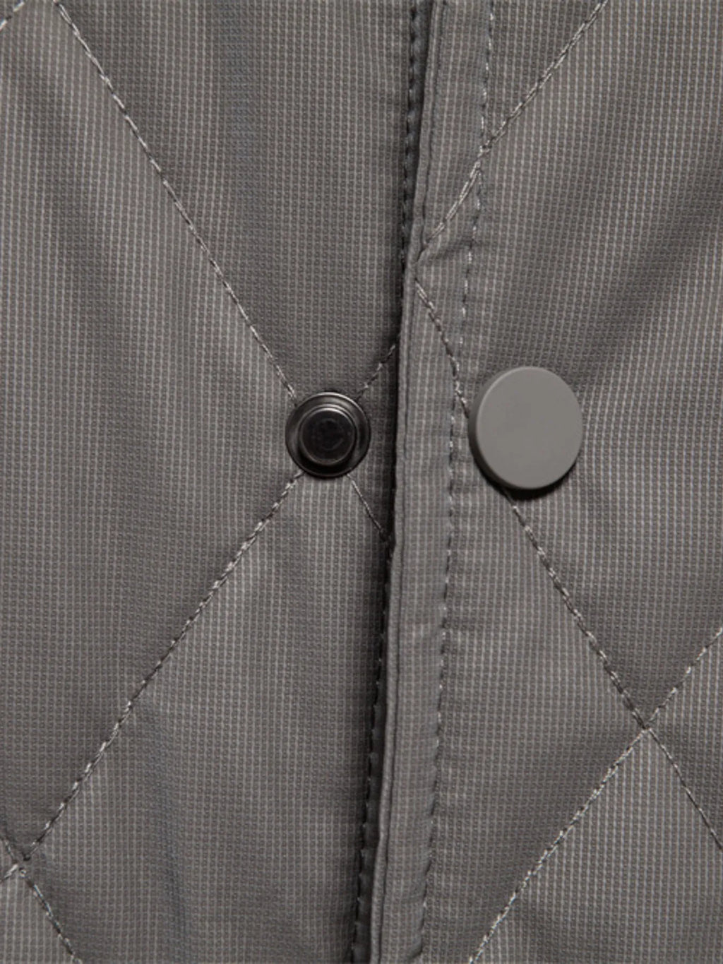 Men's Quilted Snap Down Long Sleeve Jacket
