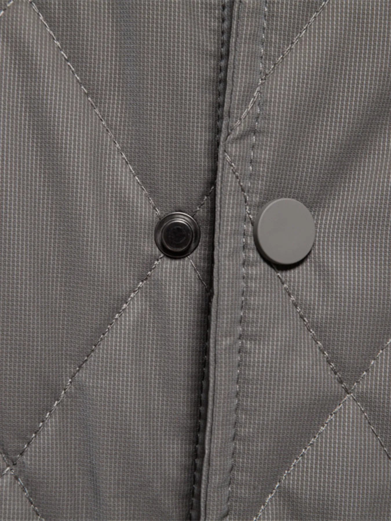 Men's Quilted Snap Down Long Sleeve Jacket