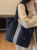 Lightweight Striped Tote Bag