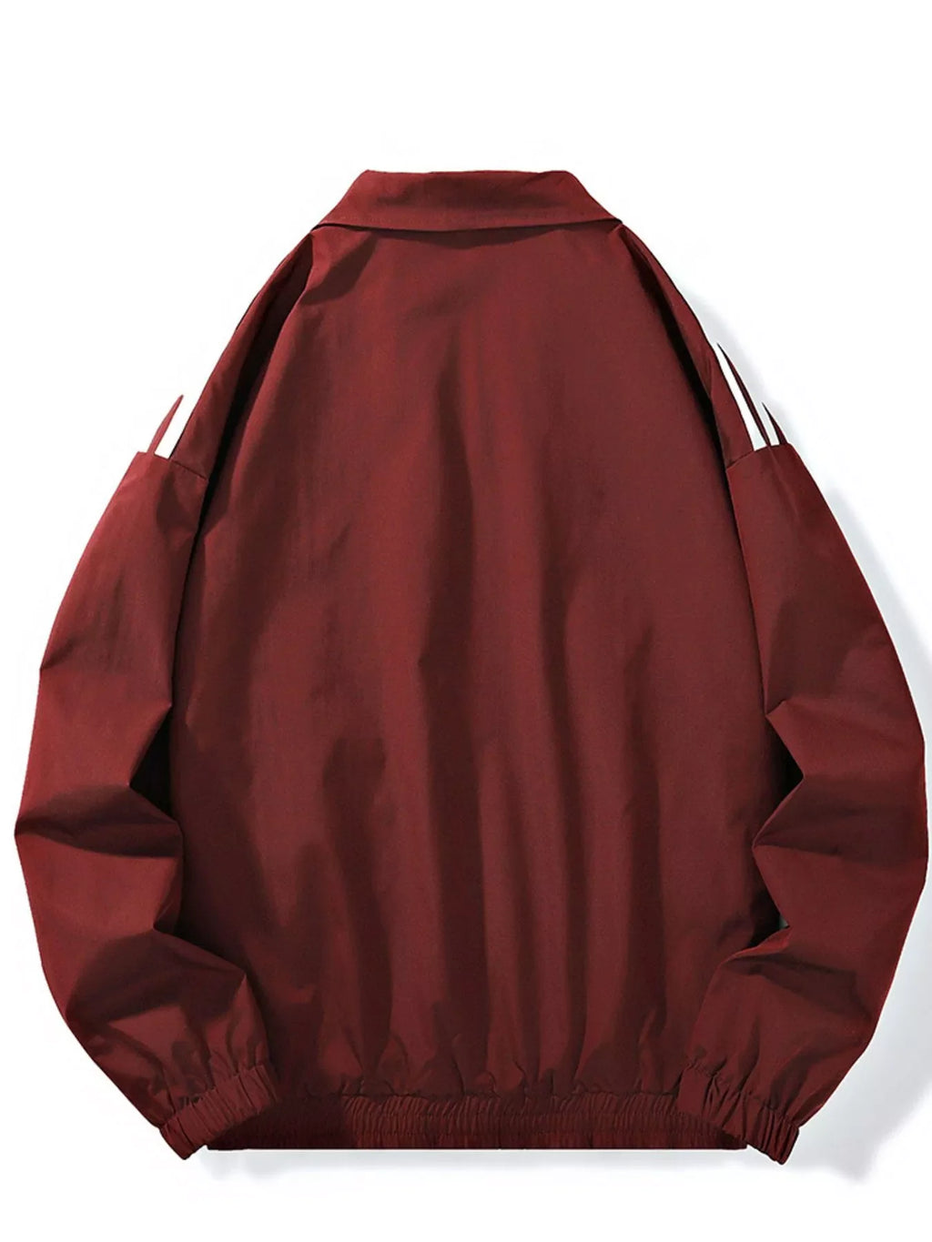 Men's Plus Size Striped Zip Up Jacket