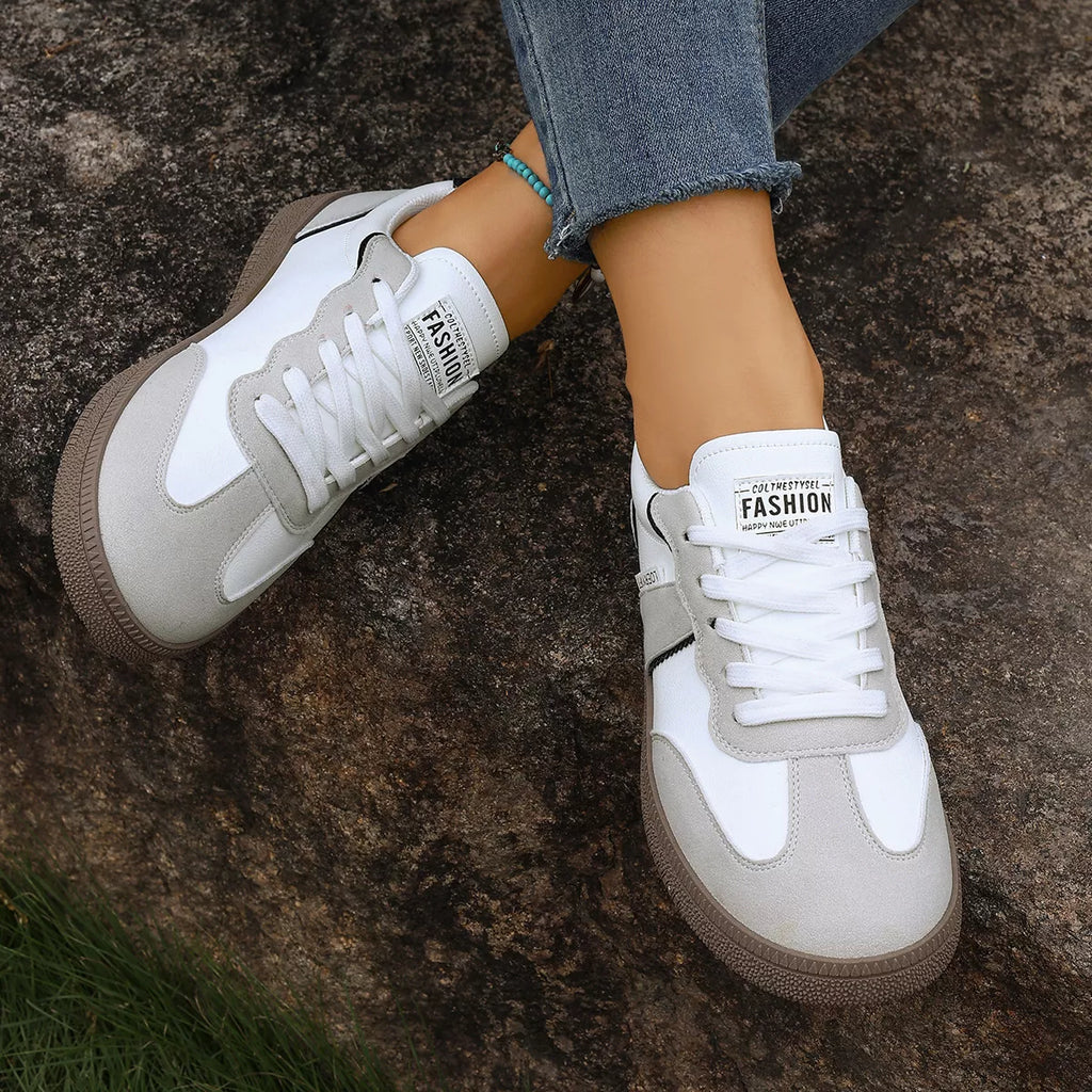 Round Toe Lace Up Sneakers
