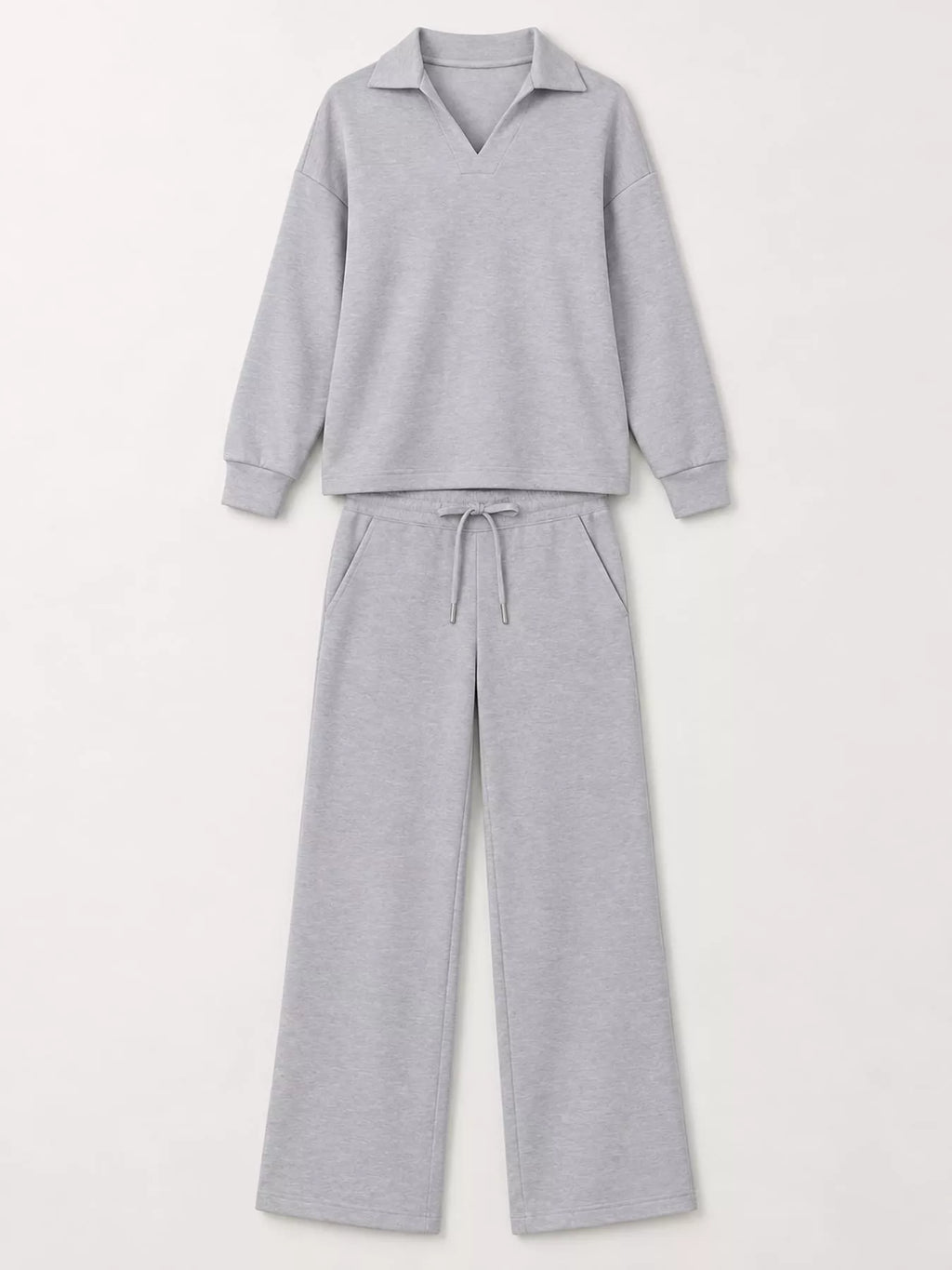 Dropped Shoulder Top and Pants Set