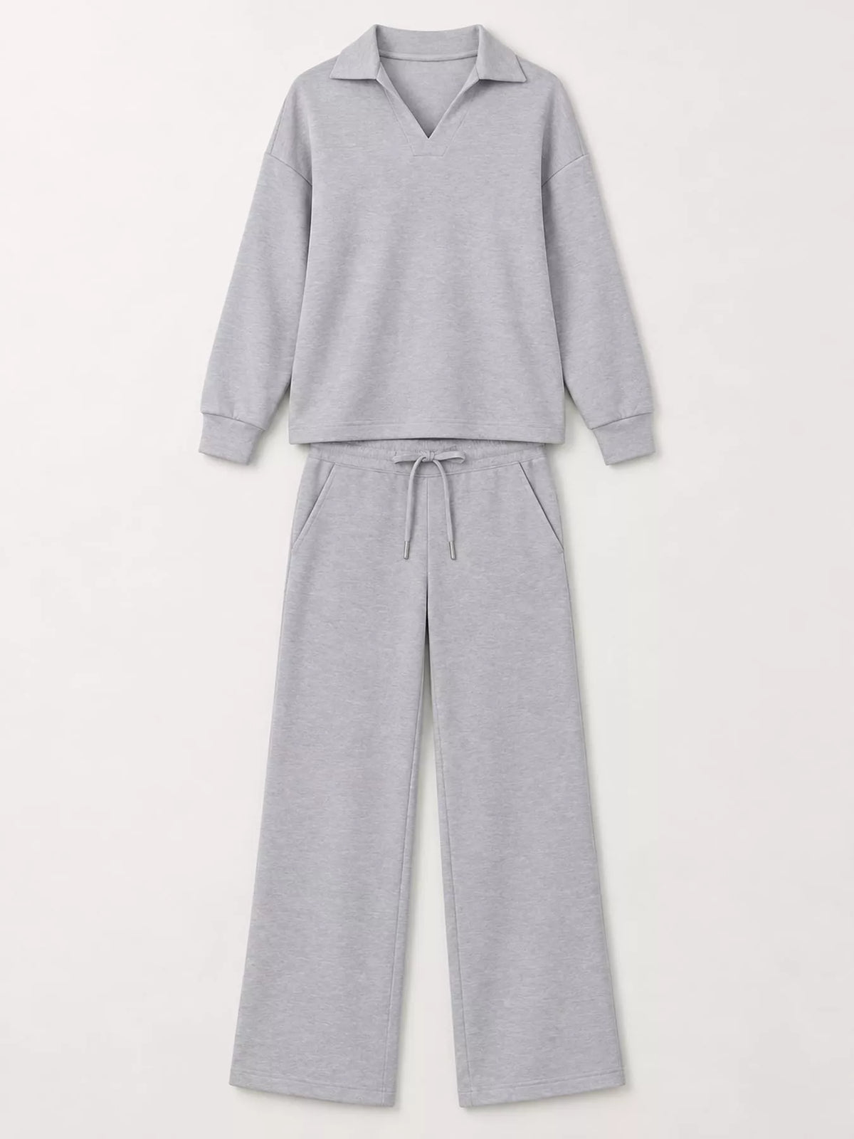 Dropped Shoulder Top and Pants Set