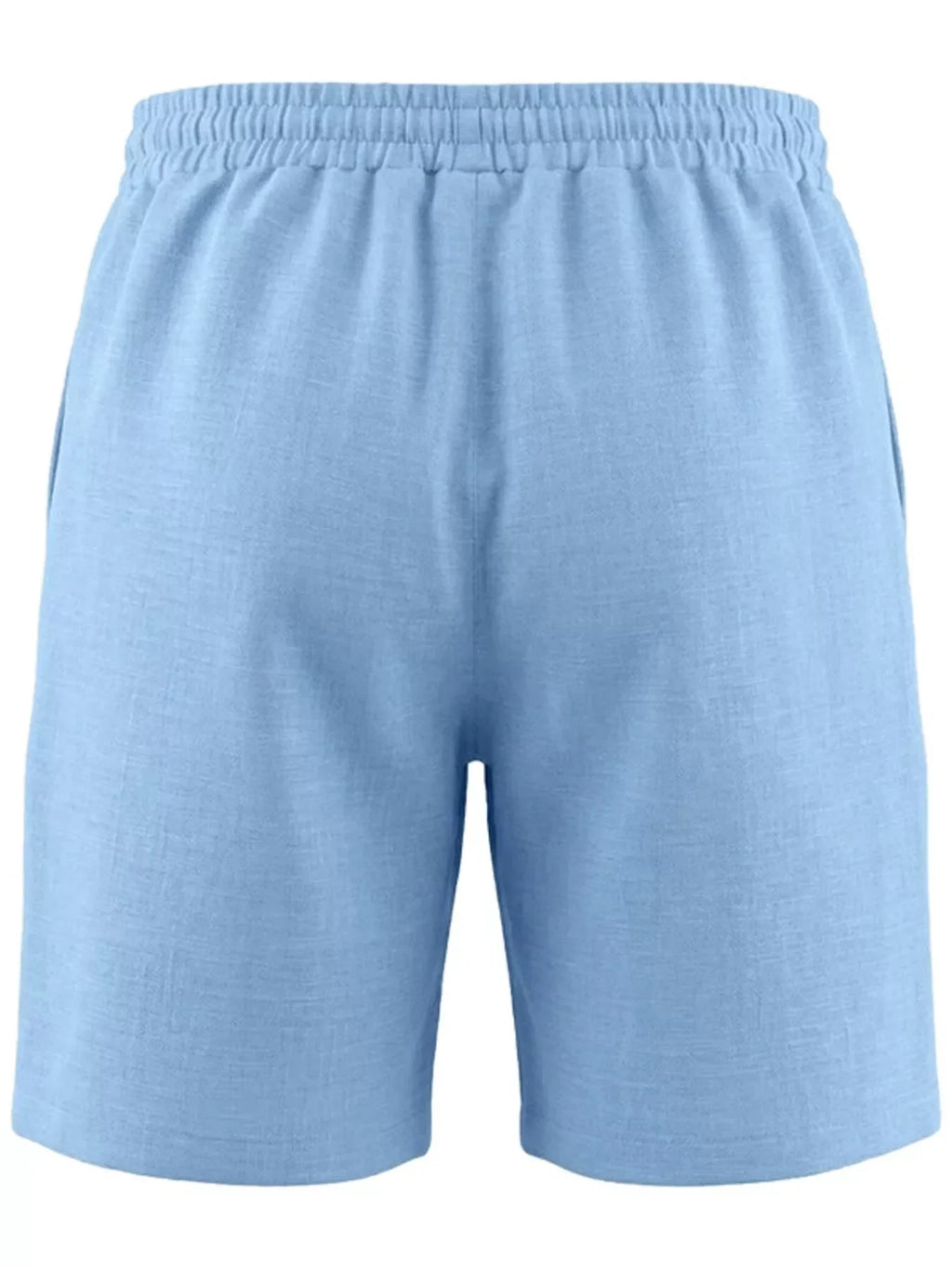 Men's Full Size Linen Blend Drawstring Shorts Plus Size