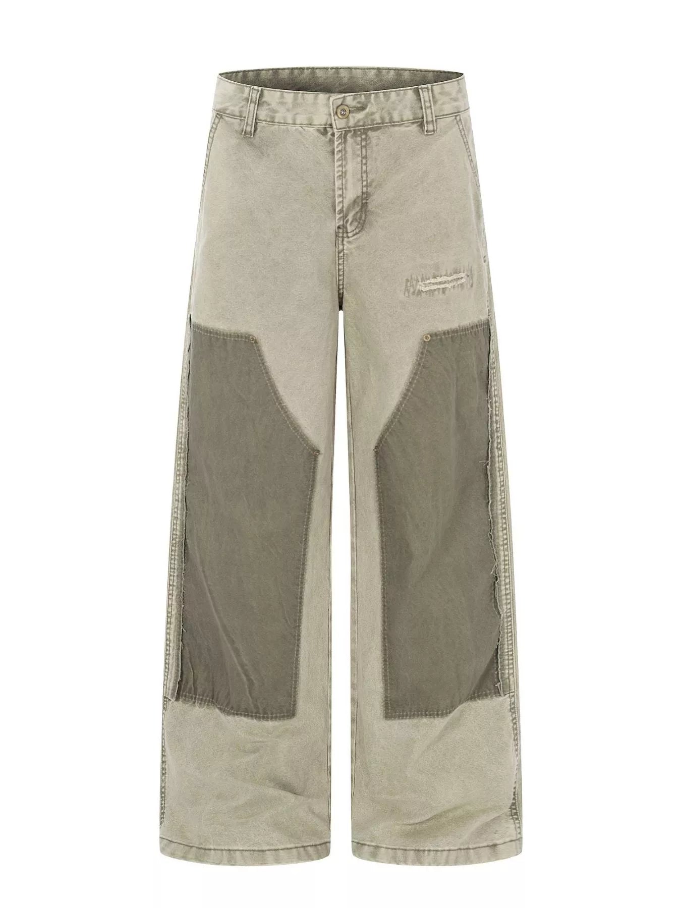 Men's Patchwork Wide-Leg Cargo Pants