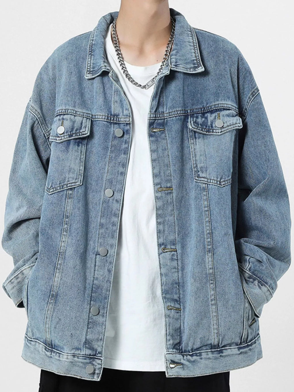 Men's Wash Oversized Denim Jacket