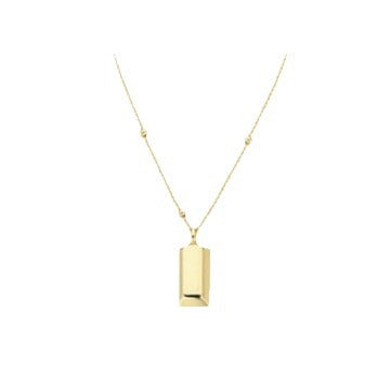 Titanium Steel Small Gold Brick Necklace Women's Non-fading Elegant New Fashion Popular Niche Light Luxury High-grade Clavicle Chain