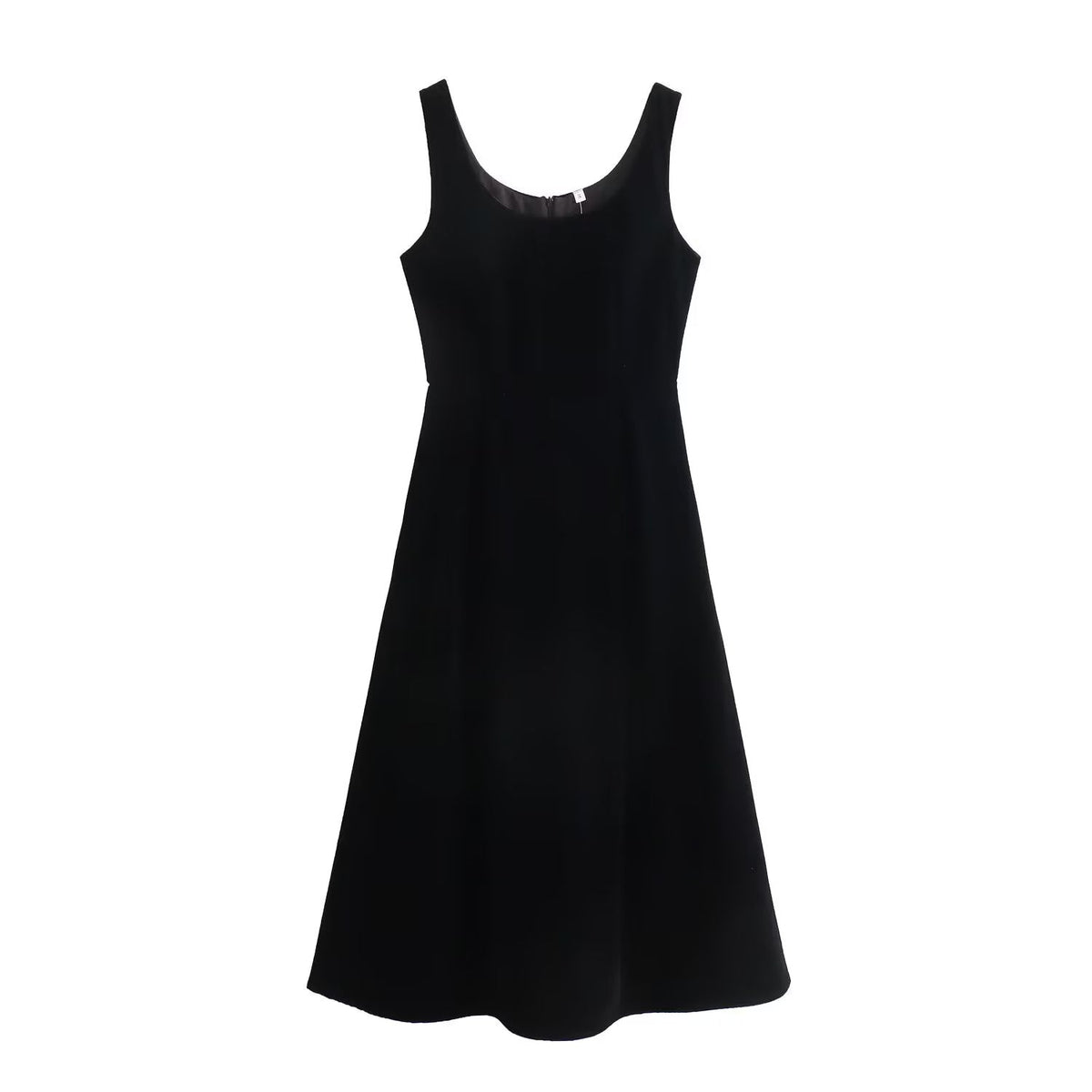 Women Clothing Spring Hepburn Boutique Thick Velvet Vest Sleeveless Dress